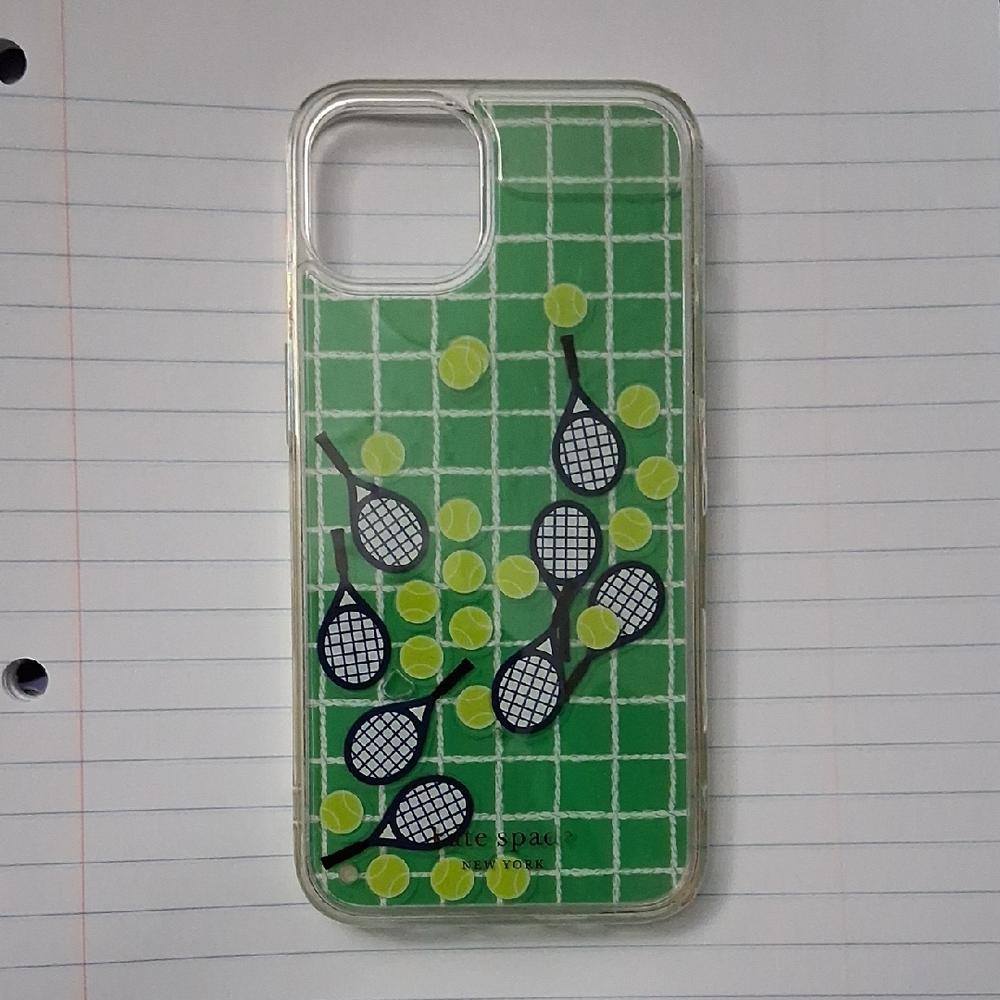 kate spade Courtside Liquid Floating Tennis Ball Confetti iphone 13 Phone Case
